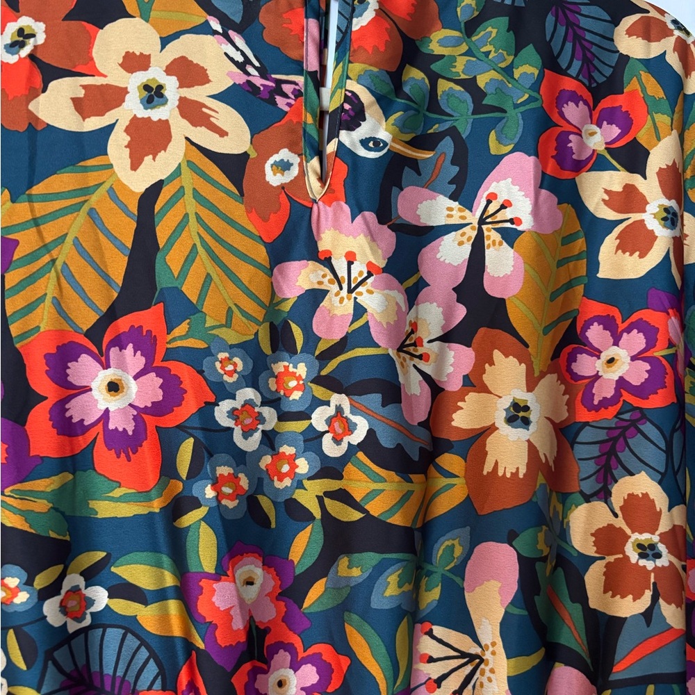 Vici Silky Elegant Multicolor Floral Print Pantsuit chic - Picture 4 of 14